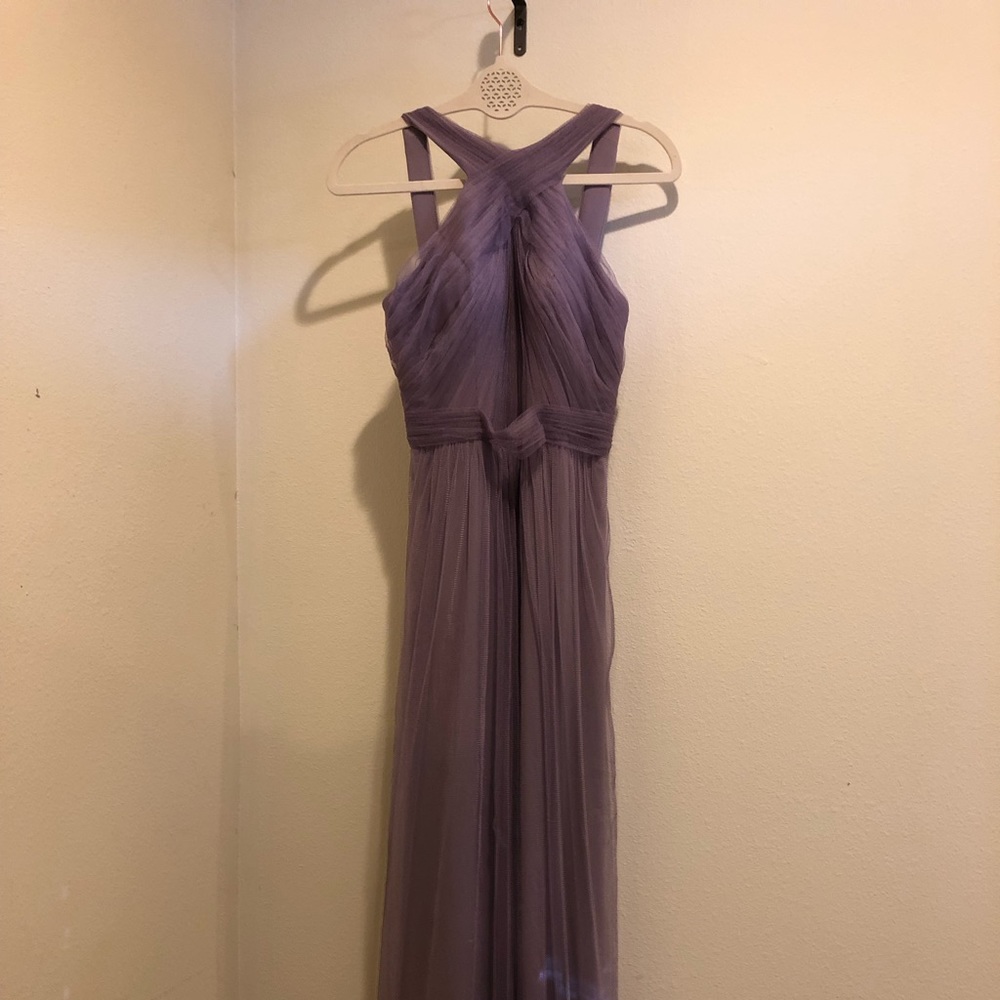 Sorella Vita dusty purple tulle maxi bridesmaid
